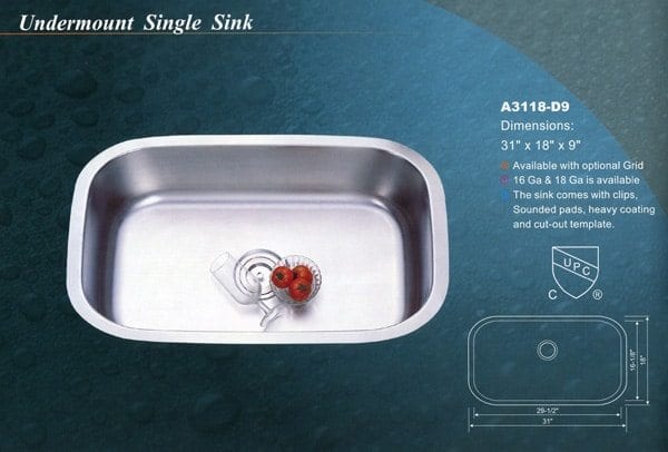 Undermount Single Sink