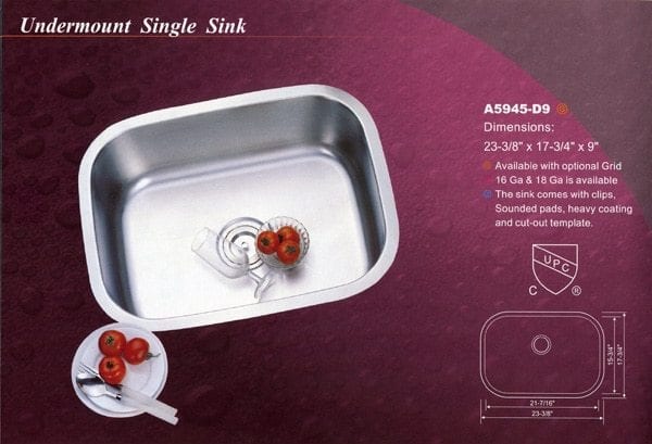 Undermount Single Sink